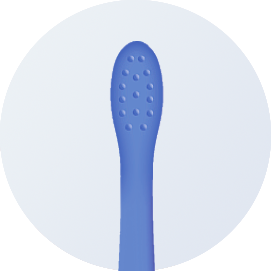 Contact design on the back of brush head