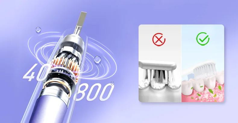 brush away plaque with sonic technology