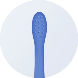 Contact design on the back of brush head